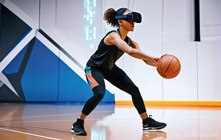 농구의 역사와 발전 과정 - **Prompt:** A highly athletic male basketball player, in his mid-20s, showcasing extreme versatility...