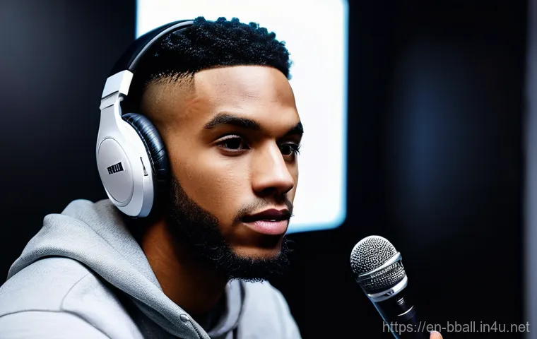 농구와 음악의 콜라보 사례 - **"The Arena's Heartbeat"**: A dynamic, electrifying image of a packed basketball arena during a piv...